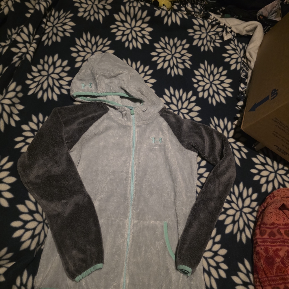 Under Armour Kids' Gray and Black Hoodie